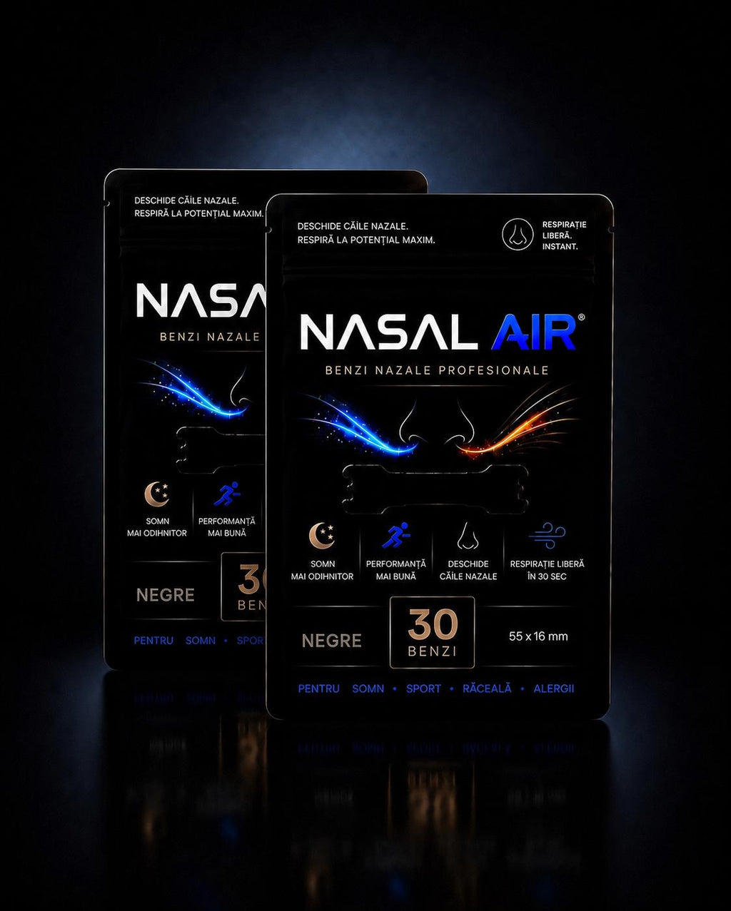 Black nasal strips 2 packs