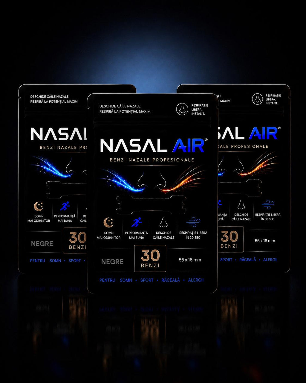 Black nasal strips 3 packs